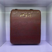 کیف ضدضربه PS4 Pro طرح چرم ماری قهوه‌ای