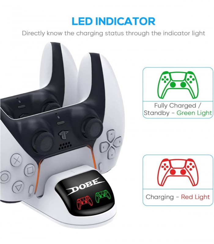 استند شارژر Dobe LED Light Dual Charging Dock برای دسته PS5